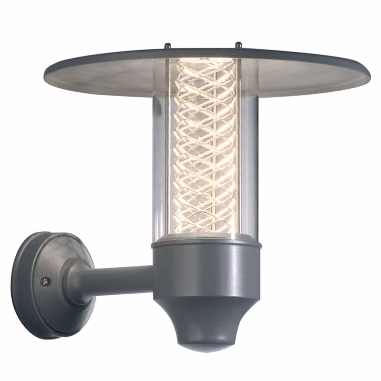 Konstsmide Nova Wandlamp in Mat Zilver en Grijs