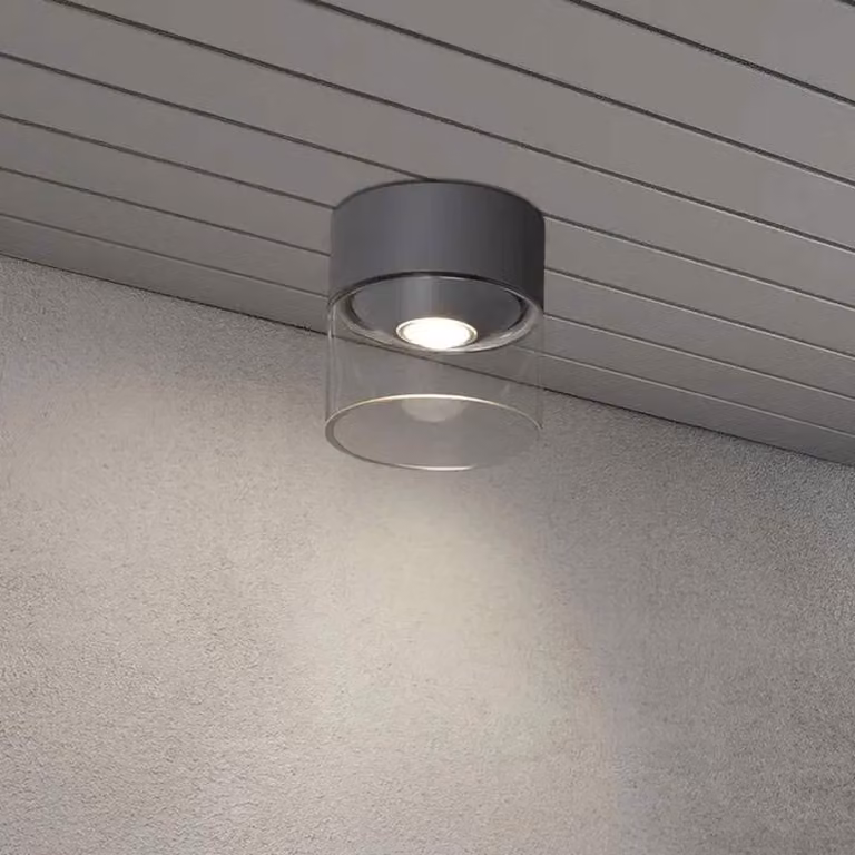 Konstsmide Varese LED buitenlamp zwart IP54 met warmwit licht 3000K Ø 11 cm