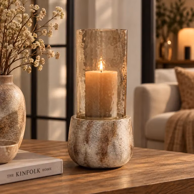 Countryfield Kandelaar Miley L Zilver voor Kaarsjes - Hoogte: 38,5 cm