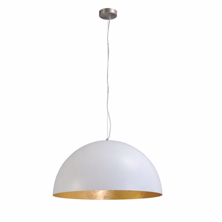 Masterlight Concepto Gold 60 Design Hanglamp - Wit en Goud/Messing