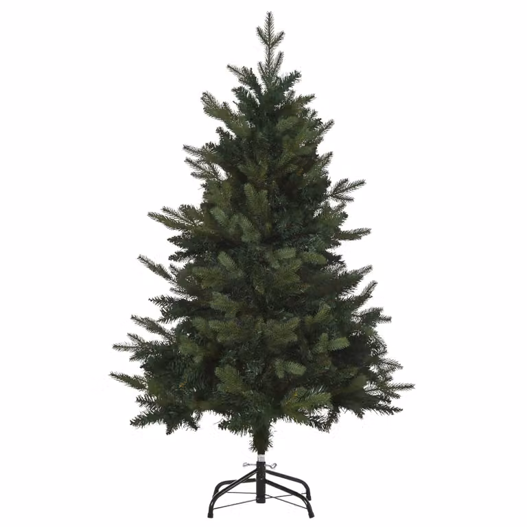 HOMCOM Kerstboom realistisch dennenboom met 657 takken en metalen voet, Groen, Ø85 x 120 h cm