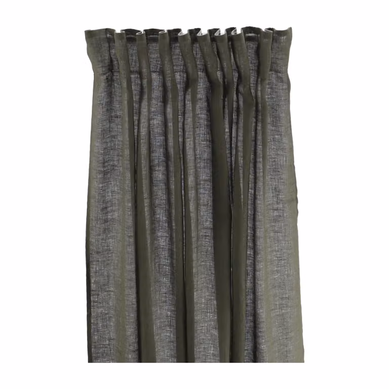 Scandi Living Serenity gordijn met multiband Forest green 129 x 250 cm