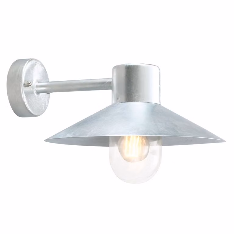 Franssen Selva landelijke wandlamp zinkgrijs 23 cm