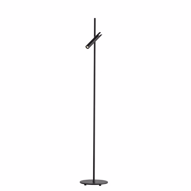 Moderne Lyora LED vloerlamp Nydle - Zwart aluminium