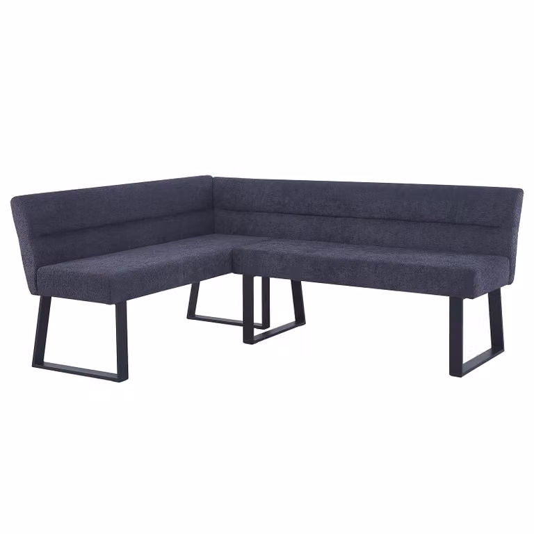 home24 Hoekbankje Sareen Zwart/Antraciet Modern B/D/H: 190 x 88 x 150 cm