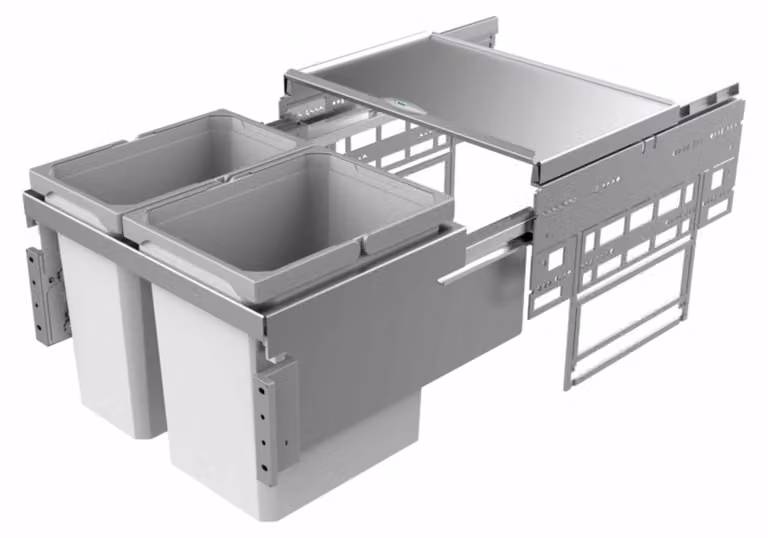 Naber Cox Base K1 500-2 Afvalbak, lichtgrijs, Hoogte: 360 mm