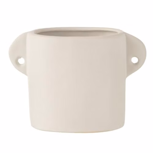 J-Line Renaissance Keramiek Bloempotten Wit - 2 stuks - Ø 8.5 cm