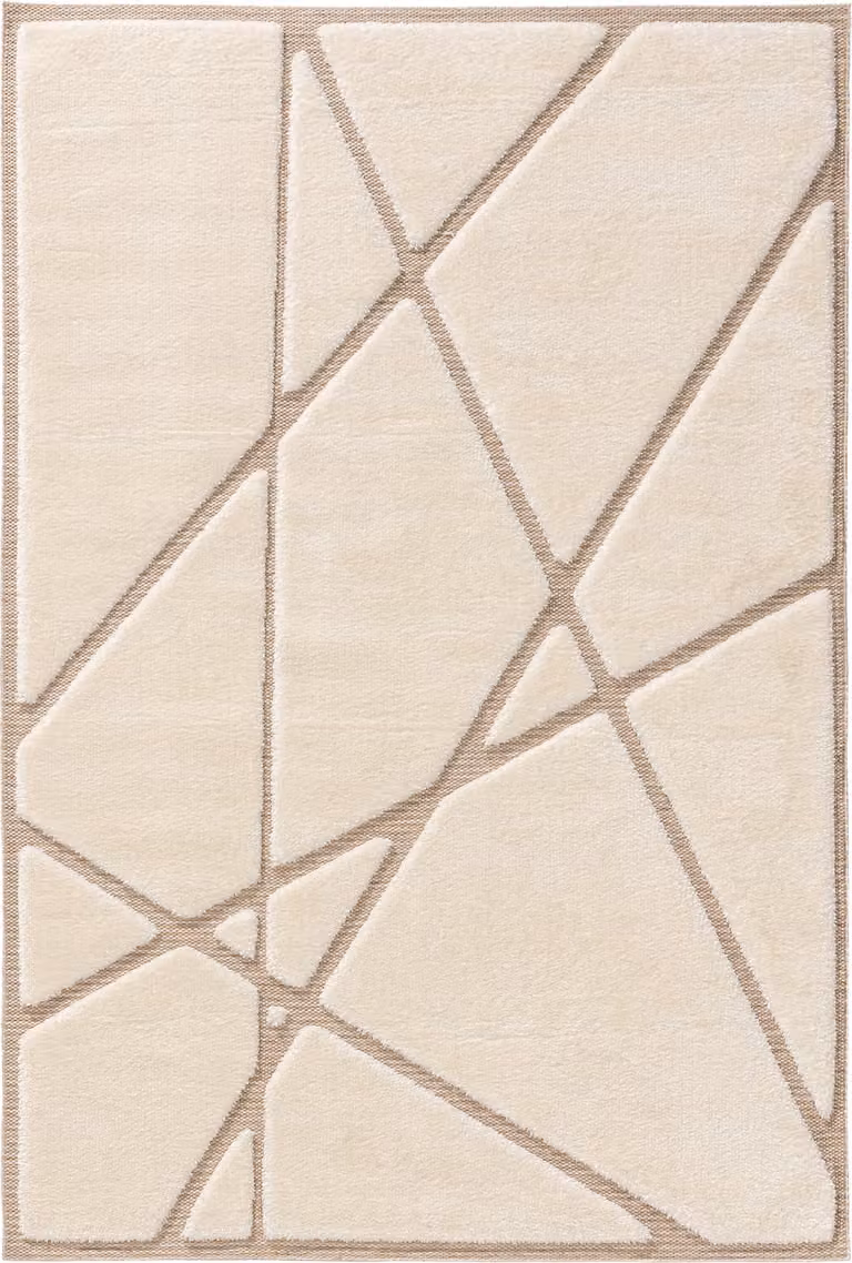Interiyou vloerkleed Verona, crème/beige, geometrisch, 160 x 230 cm