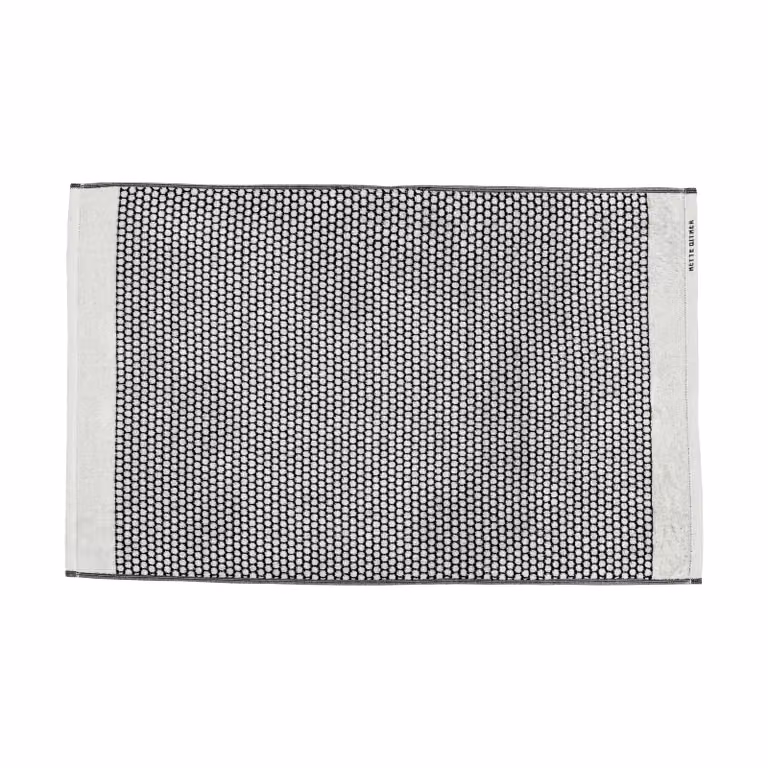 Mette Ditmer Grid badkamermat Zwart-off white 50 x 80 cm