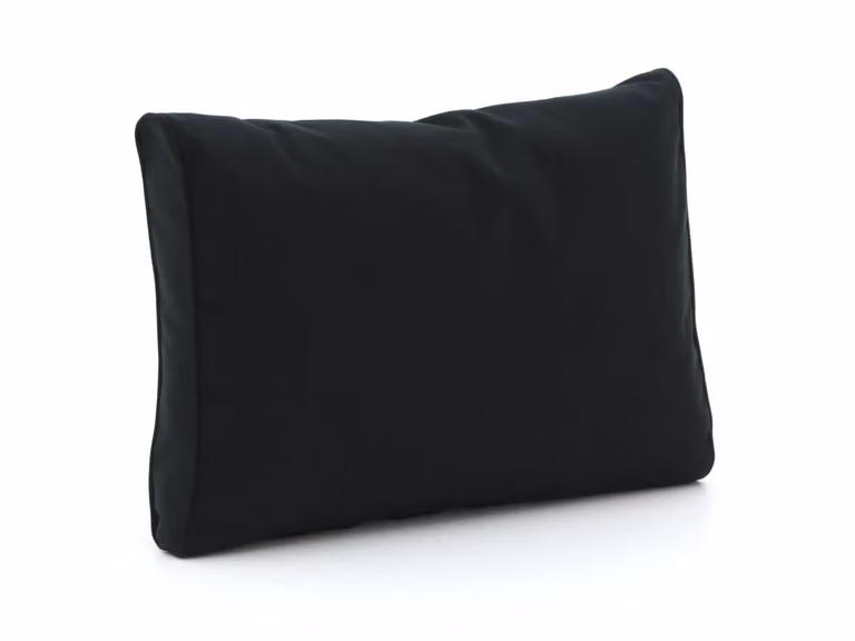 Madison Loungekussen voor de tuin, Zwart, Outdoor textiel, 60 x 40 cm