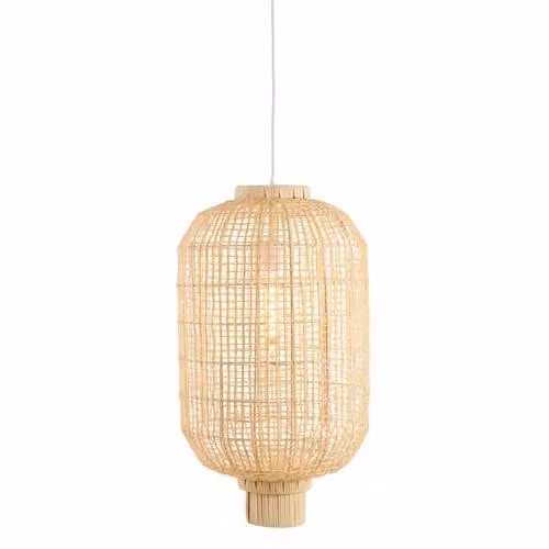 Light & Living Dorzan Hanglamp Rattan en Metaal Bruin Beige B: 37 cm, H: 64,5 cm