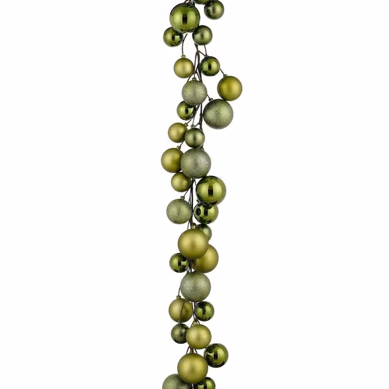 Blackbox kerstballen slinger groen, 180 cm