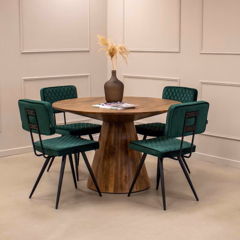 Kick Ronde eettafel Joe - Bruin - Diameter: 120 cm