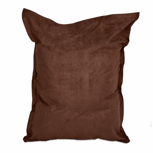 Lumaland XXL Zitzak Bruin - Grote Indoor Beanbag van Microvelours - 140 x 180 cm