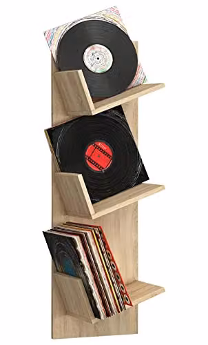 VCM Sulda wandplank voor boeken en LP's Sonoma eik (ruw gezaagd) B: 106 cm, H: 33 cm, D: 26 cm