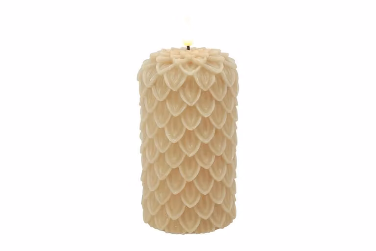 Countryfield Ledkaars Dennen Lyon Wax Beige D8,5 H15 cm