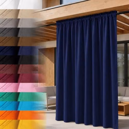 Lantigo Buitengordijn Marineblauw 155x250 cm waterdicht en winddicht privacyscherm voor pergola of tuinoverkapping