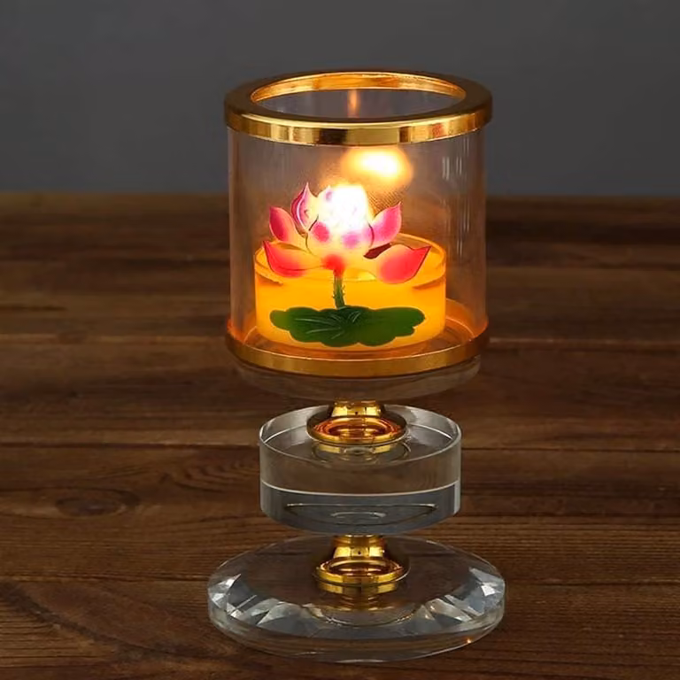 Heldere Kristallen Olie Lantaarn Kandelaar voor Sfeerverlichting - H 105 cm x B 57 cm