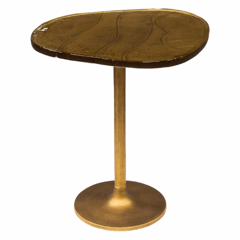 Nest of Nora Bijzettafel Olav - Rond - Antiek Goud