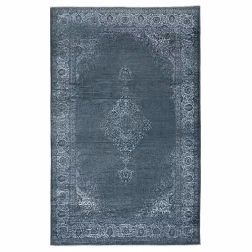 Tesso Living Kelim Tapijt Antraciet Grijs 155 x 225 cm - Laagpolig Vintage Vloerkleed van Gerecycled Katoen en Polyester