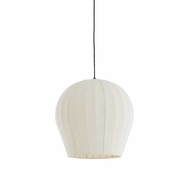 Light & Living Zagori Bouclé hanglamp - Beige/Wit - Ø 44 cm