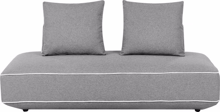 Beliani Seillans Chaise longue met losse rugkussens - Donkergrijs - Polyester