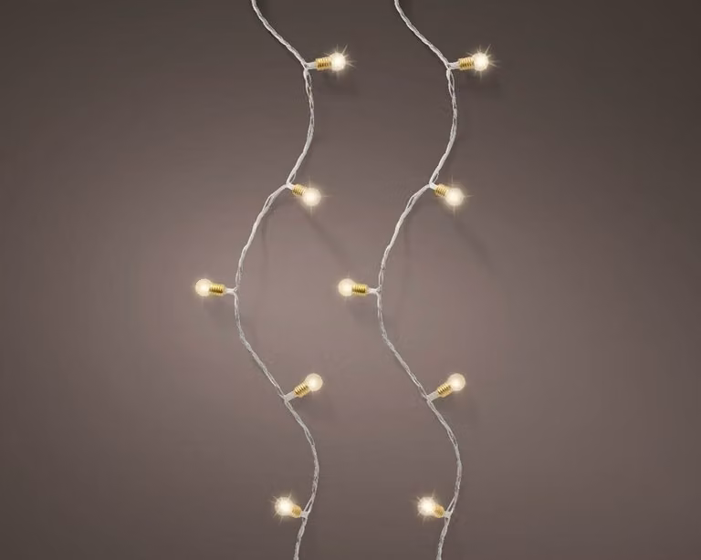Lumineo Led vintage kerstverlichting met 50 lampen warm wit