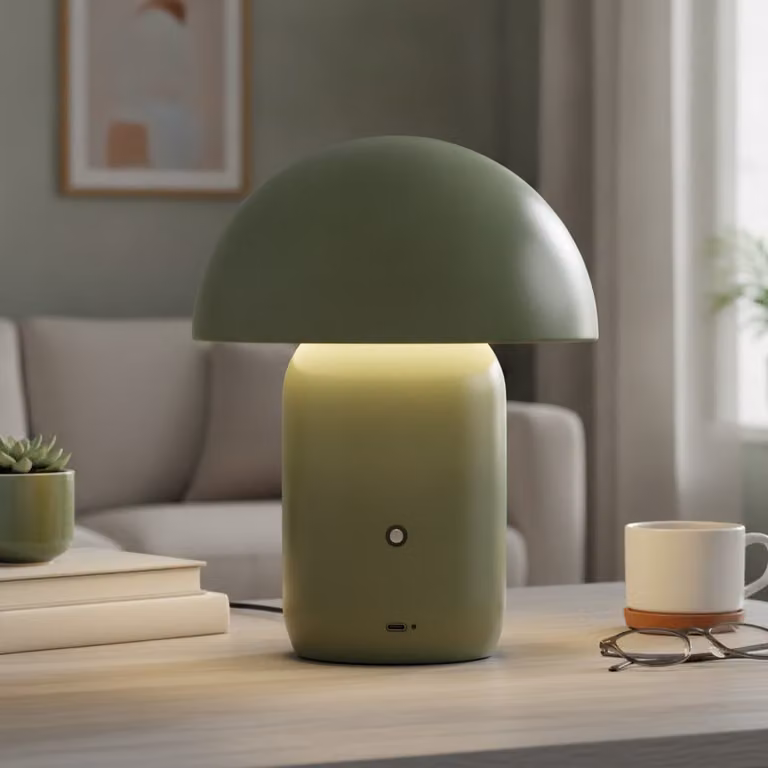 Lyora Design tafellamp Pois oplaadbaar groen met LED en touchbediening Ø 20 cm