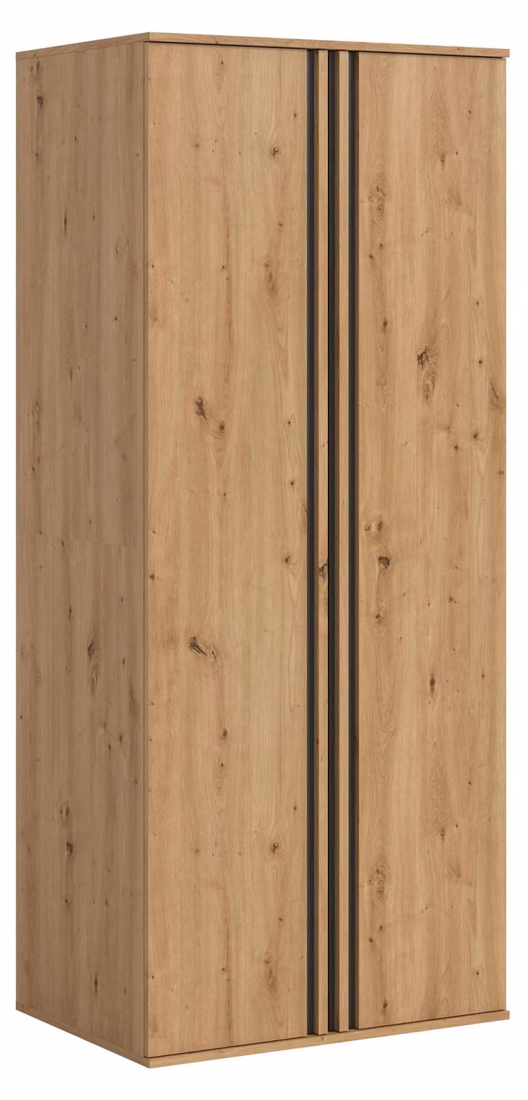 Xonox Tofta Draaideurkast met 2 deuren, Eikenhout, Bruin/Antraciet, B/D/H: 80 x 56 x 192 cm