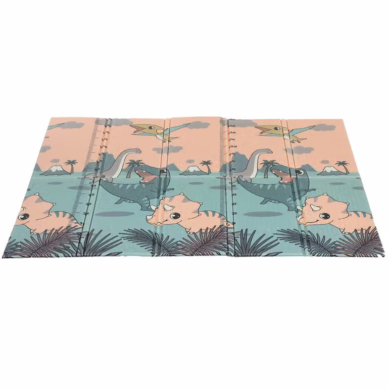 AIYAPLAY Speelmat Baby Dubbelzijdig Dinosaurus Design XPE Materiaal Waterdicht Schokabsorberend Opvouwbaar B/D: 196 x 176 cm