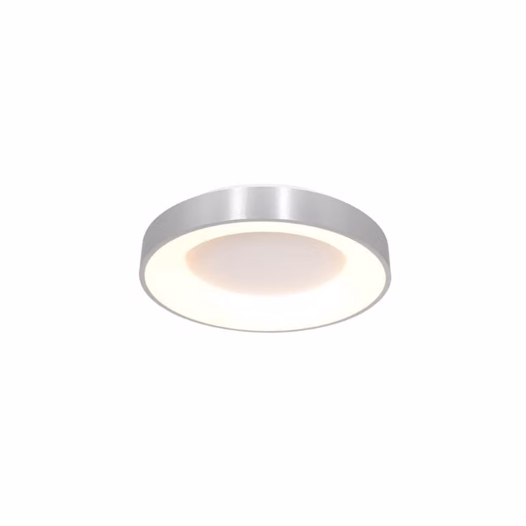 Steinhauer moderne plafondlamp Ringlede met led in zilver en wit, Ø 30 cm