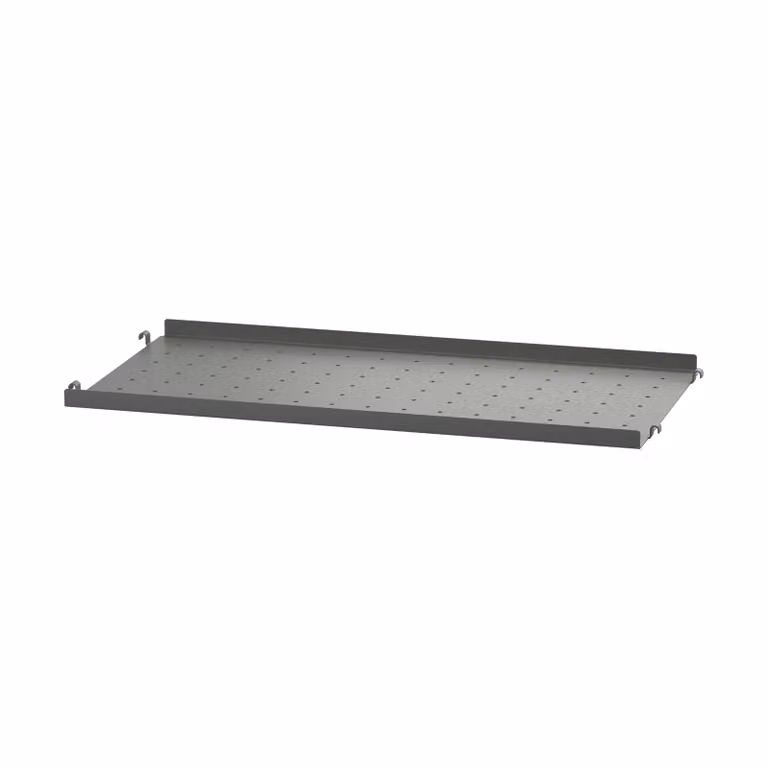 String Straight metalen plank Donkergrijs, B: 58 cm, D: 30 cm