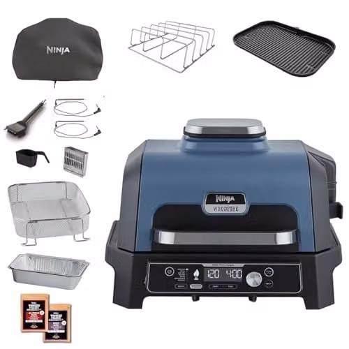 Ninja Woodfire Pro Connect XL Elektrische BBQ Grill en Rookoven