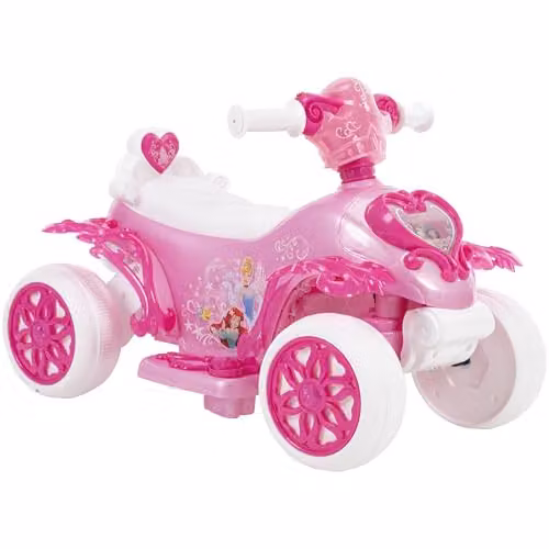 Huffy Disney Prinsessen Ride-On Bubble Quad, 6V Batterij aangedreven, Roze