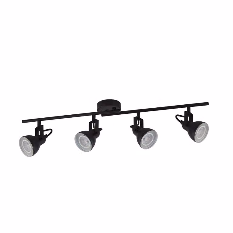 Searchlight Focus 4-lichts plafondlamp - zwart