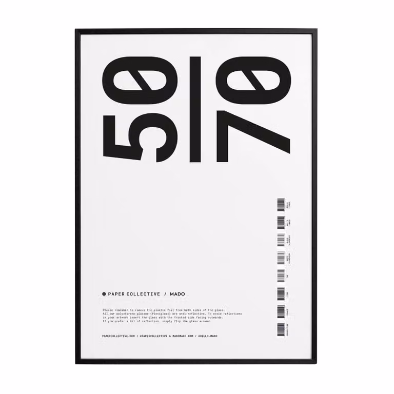 Paper Collective Lijst Plexiglas Zwart 50 x 70 cm