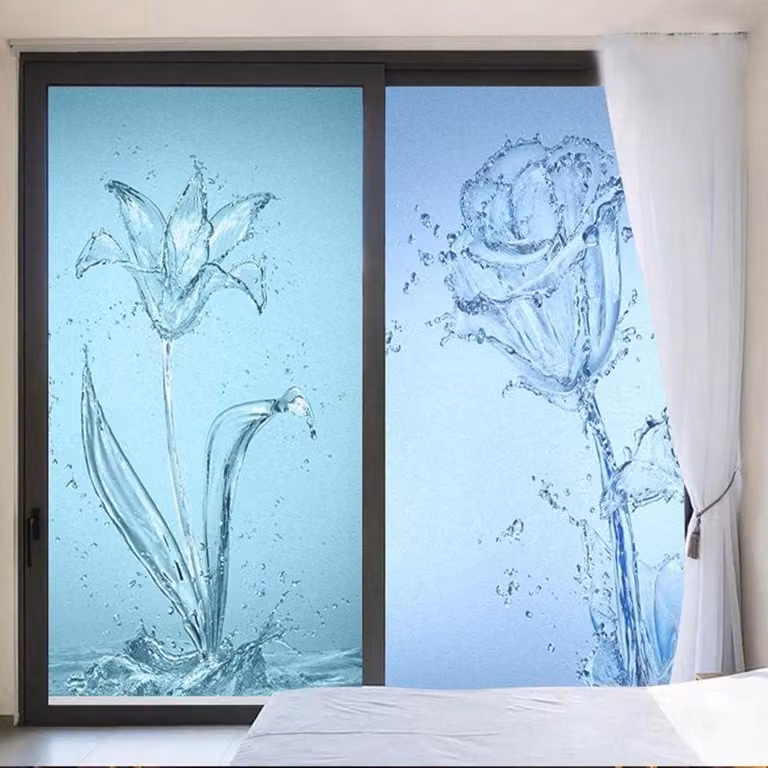 Decoratieve Raamfolie voor Privacy - Statische Glasfolie - Niet-lijmend - 60 x 80 cm - Gekleurd