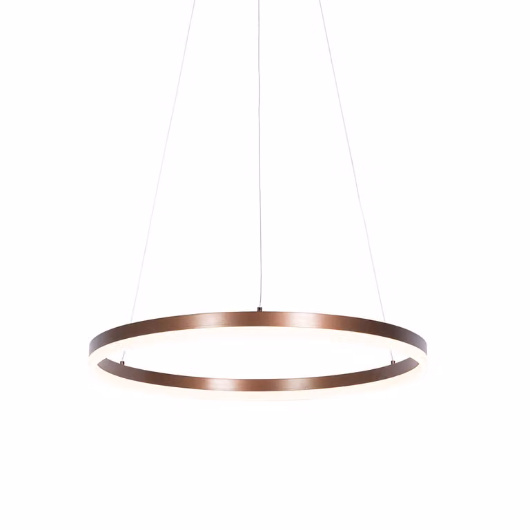 Anello Hanglamp Brons met LED en dimbare warm-witte verlichting