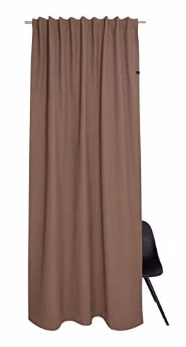 Schöner Wohnen Kollektion Gordijn Bruin - Ondoorzichtig - Katoenmix en Polyester - B: 130 cm, H: 250 cm