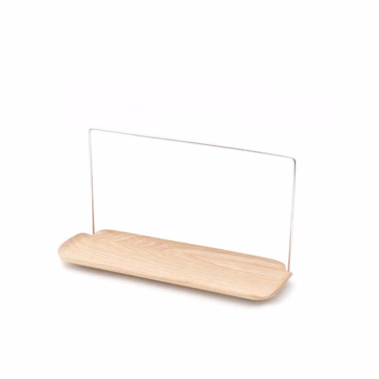 Bosign LEAF gootsteenorganizer met vaatdoekhanger van wilgenhout en roestvrij staal