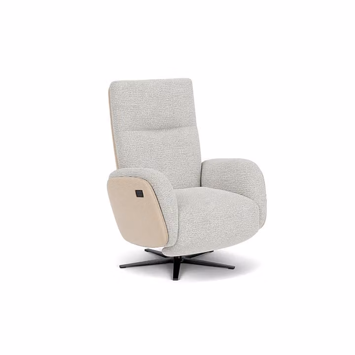 Prominent Relaxstoel Organic - Lichtgrijs - Stof of Stof/Leer