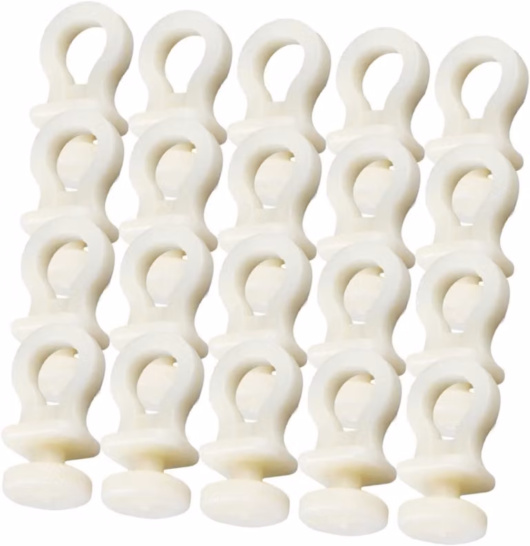 Set van 50 beige gordijnrollers voor soepel en stil ophangen