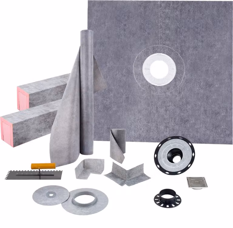 Dripio Douchebodemset met afvoer, 121,9 x 121,9 cm, waterdicht