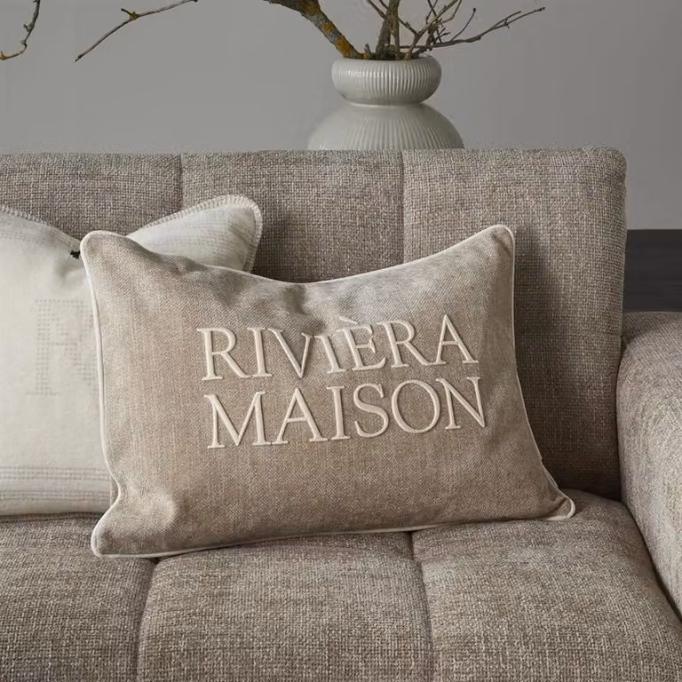Riviera Maison Kussen Evora Beige B: 65 cm, D: 45 cm