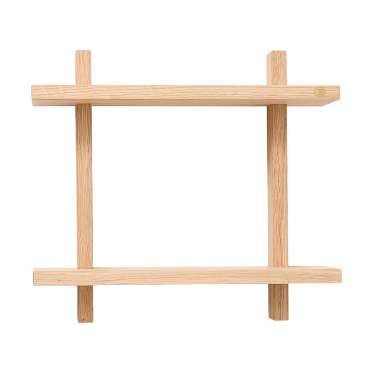 Andersen Furniture Treat dubbele wandplank Oak, B: 34 cm, D: 12 cm, H: 34 cm