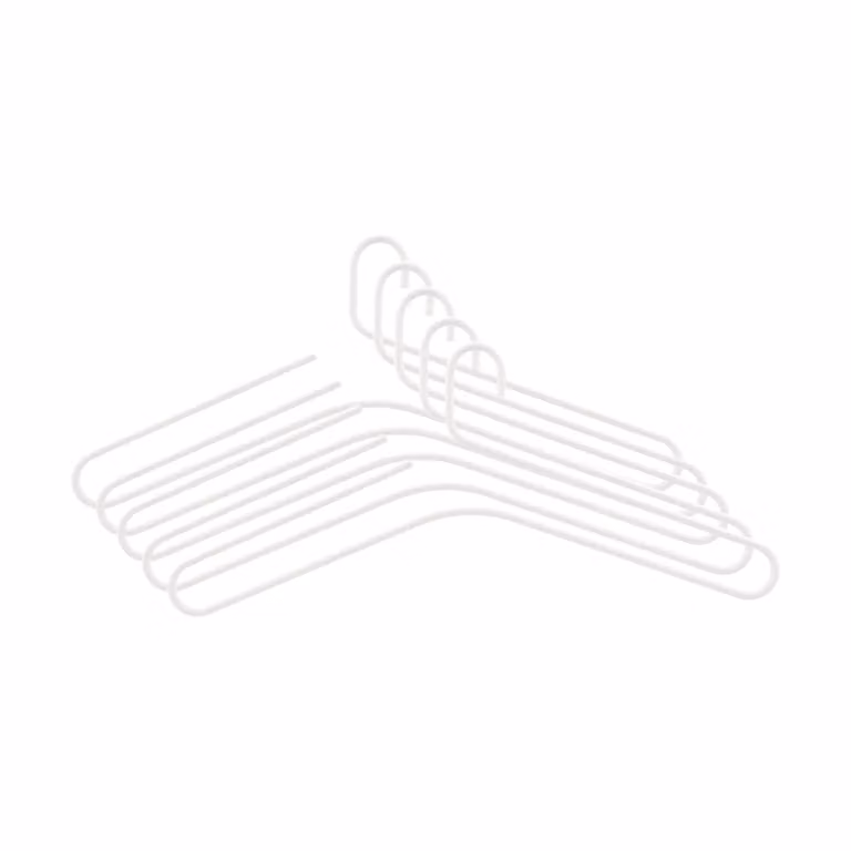 Scandi Living Smooth kledinghanger 5-pack White