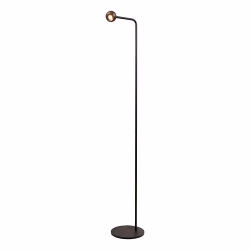 Lucide Montana aluminium dimbare LED vloerlamp - Bruin - B: 25,8 cm, D: 21 cm