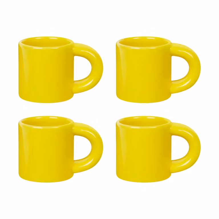 Hem Bronto espressokopje 10 cl 4-pack Yellow