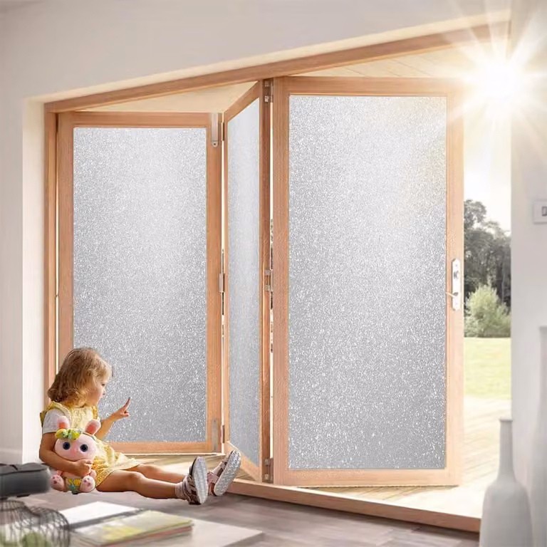 Merkloze Anti-inkijk Raamfolie - Privacyfolie - Lichtdoorlatend Decoratief - Glitter Mat - 30 x 210 cm