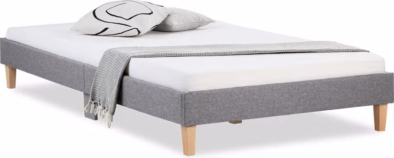 Homestyle4u Polsterbed grijs, tweepersoons futonbed met lattenbodem, B/D/H: 120 x 200 cm